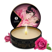 Świeca Do Masażu O Zapachu Róży Aphrodisia Massage Candle 30Ml Shunga | 100% ORYGINAŁ| DYSKRETNA PRZESYŁKA